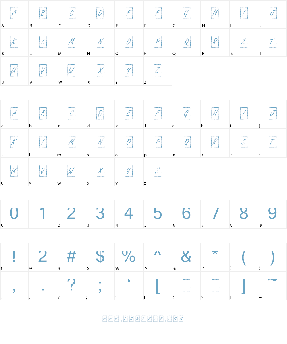 KR Ribbon Frame Font Character